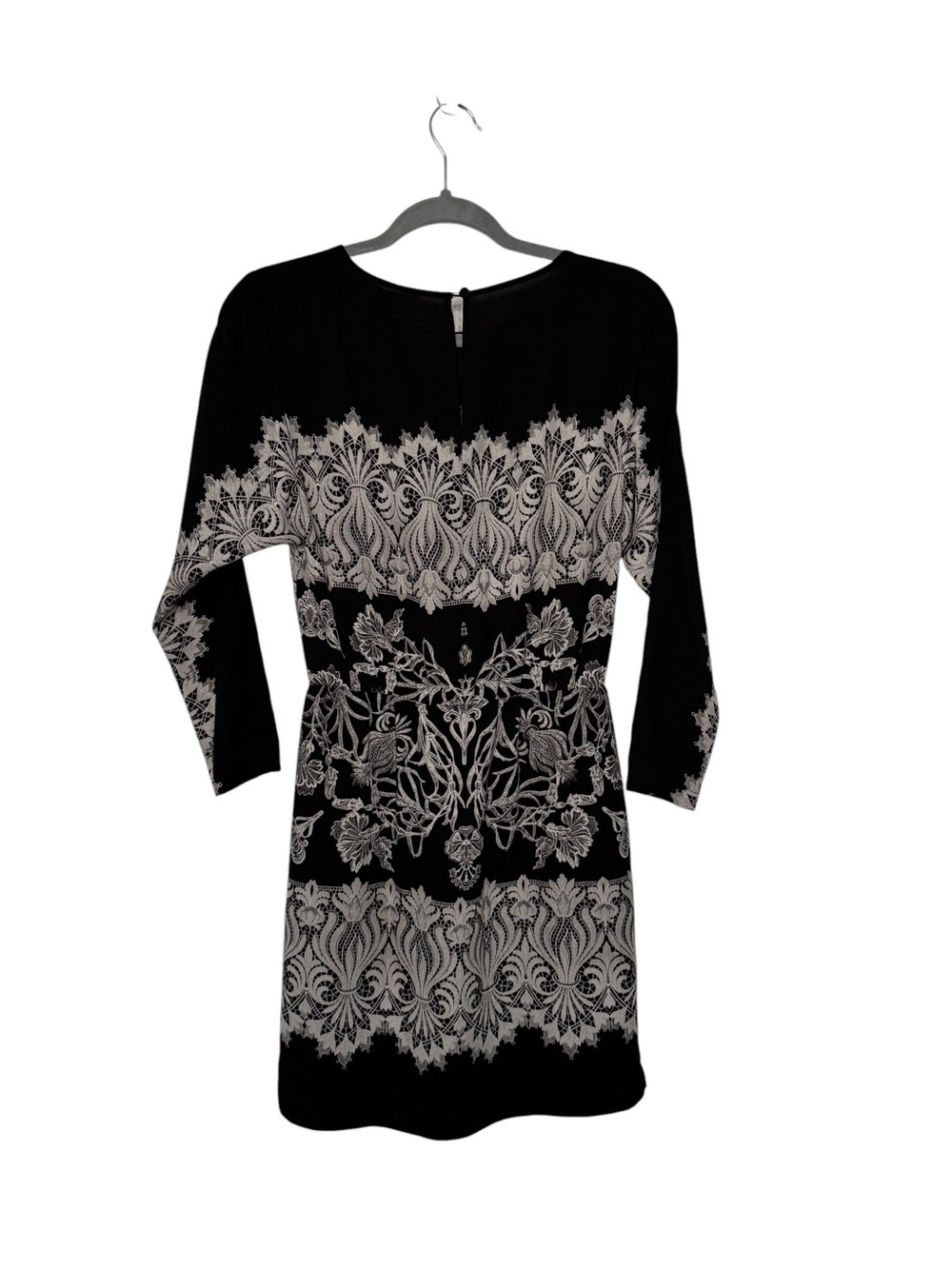 BCBGMaxazria Black Gray Simone Dress Size XXS